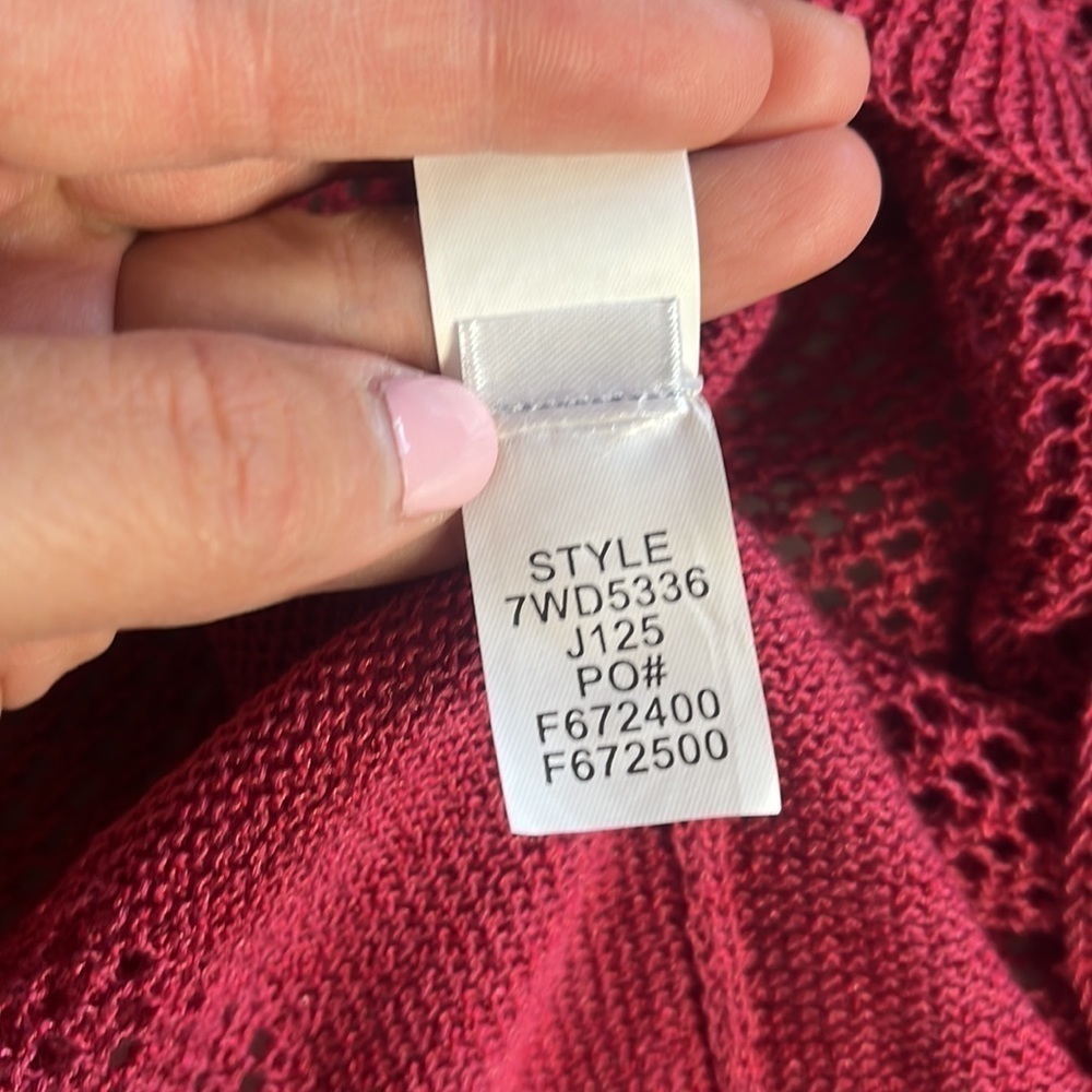 Lucky Brand Mesh Net Open Front Cardigan - image 6